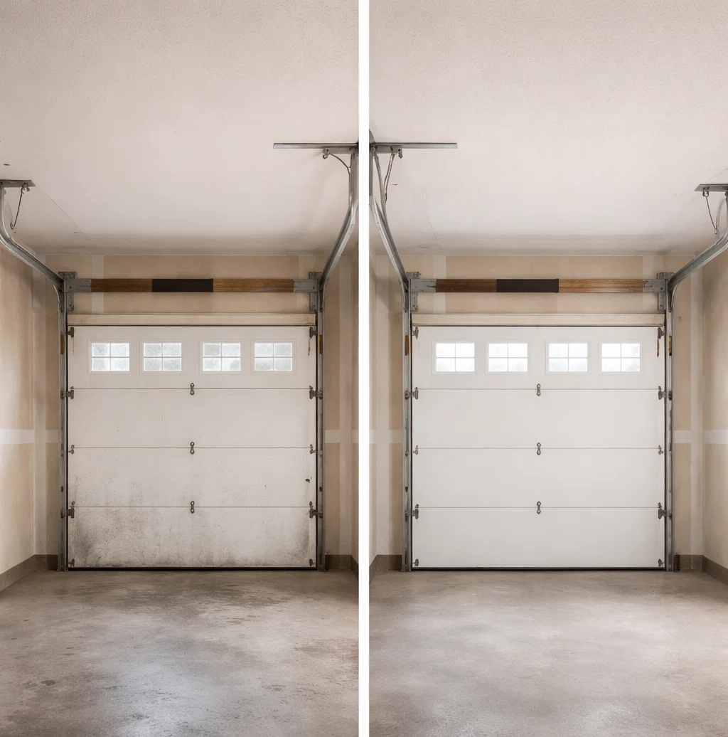 Garage Door Weatherford TX Before and After