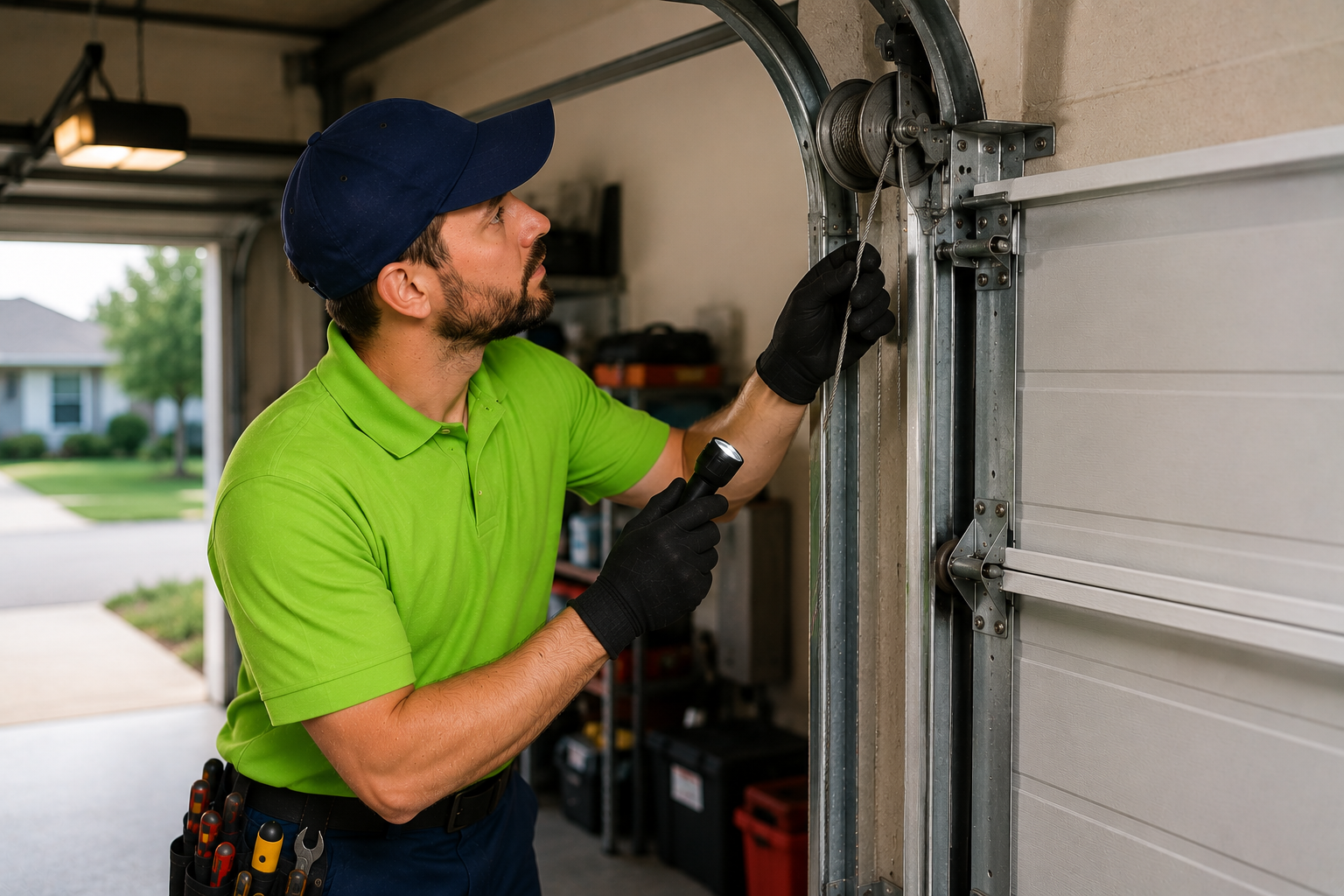 Garage door cables inspection