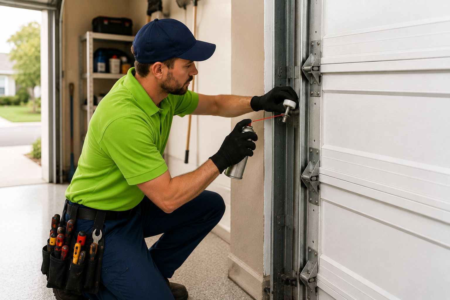 Emergency garage door roller installation