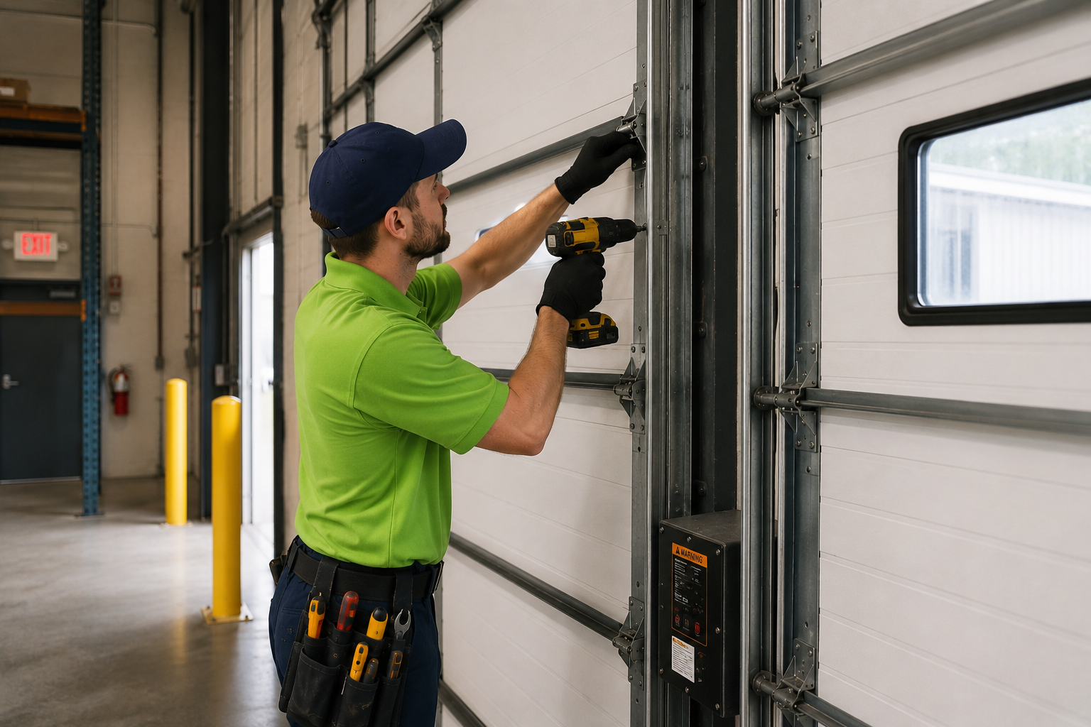 Emergency industrial garage door repair service